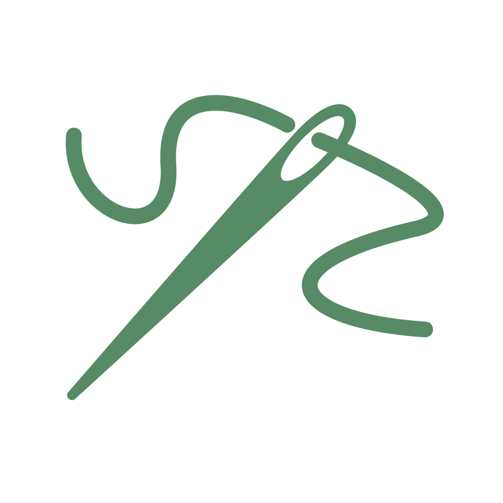 Green needle and thread icon