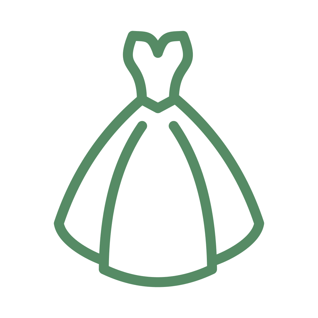 Green dress icon